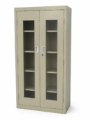 Armoire métallique 02 portes vitrées avec 04 étagères- AR03