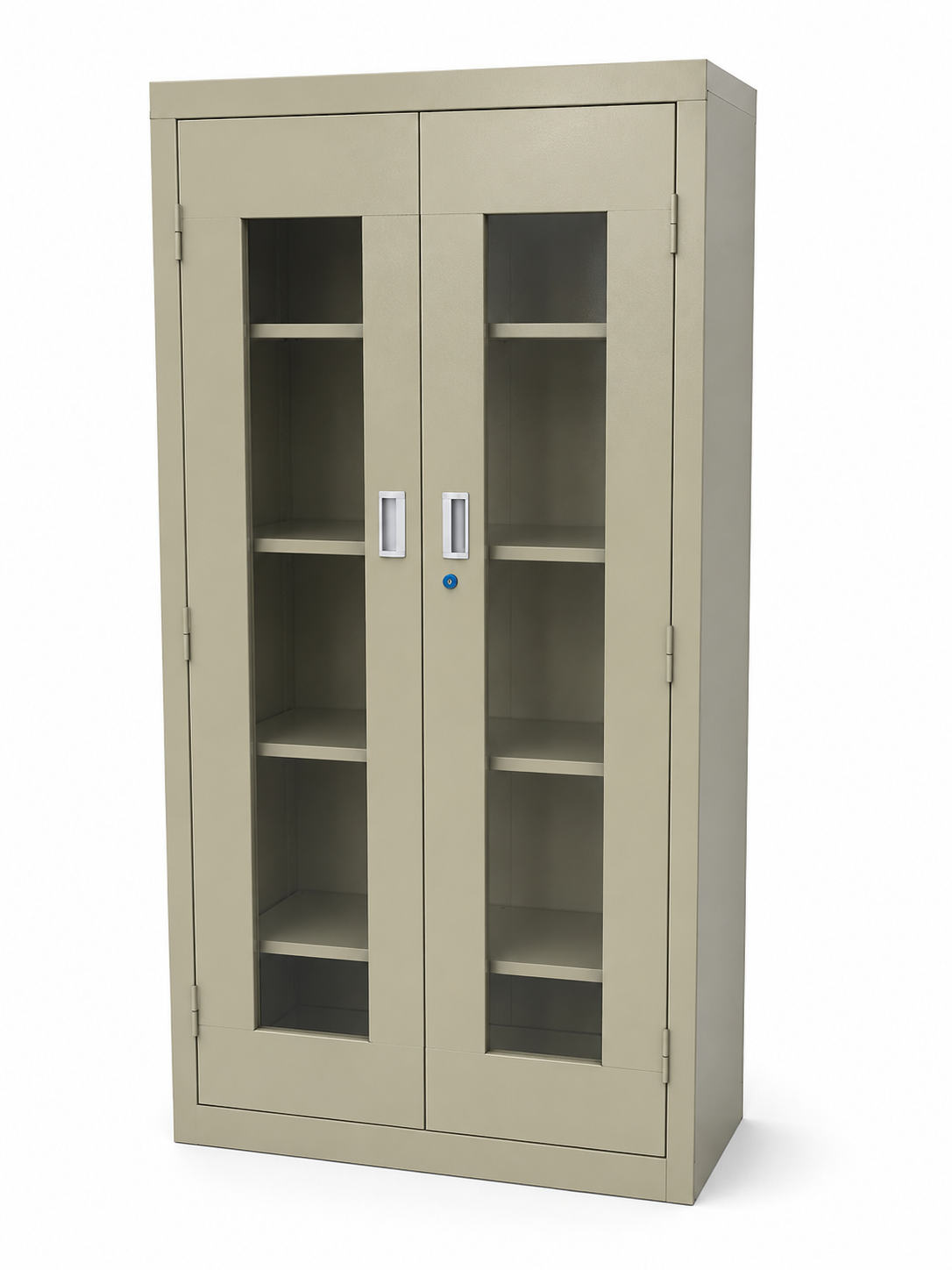 Armoire métallique 02 portes vitrées avec 04 étagères- AR03
