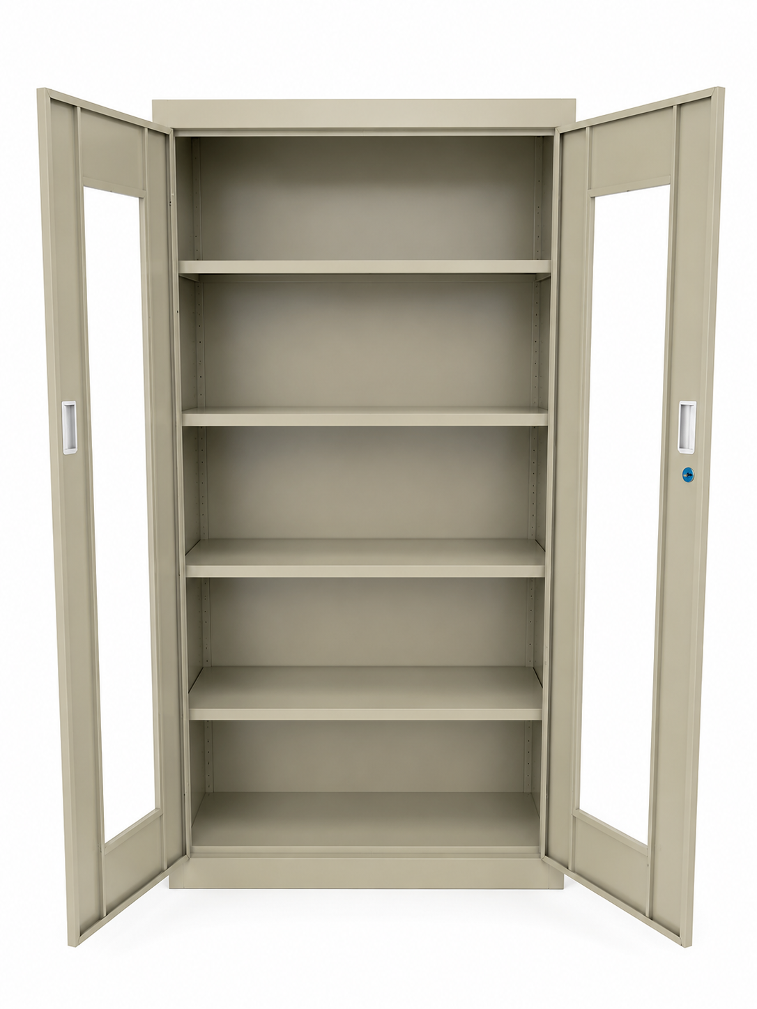 Armoire métallique 02 portes vitrées avec 04 étagères- AR03 – Image 2