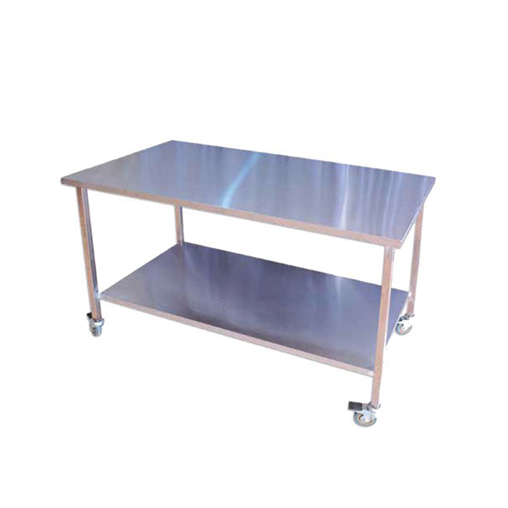 Chariot de bloc 02 étages en INOX- CH02