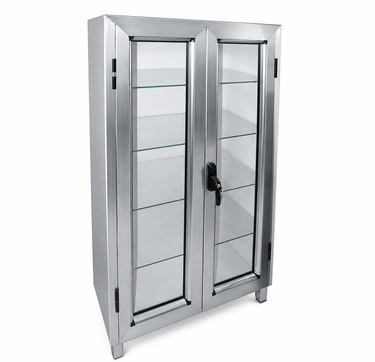 Armoire à pharmacie 02 portes vitrées en aluminium-AR01