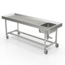 Table de Lavage Mortuaire en Inox avec Bac Intégré- EM03