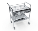 Guéridon à 02 étages et un grand tiroir en INOX- GD05